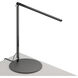 Z-Bar Solo 18 inch 6.00 watt Metallic Black Desk Lamp Portable Light, Through-Table Mount
